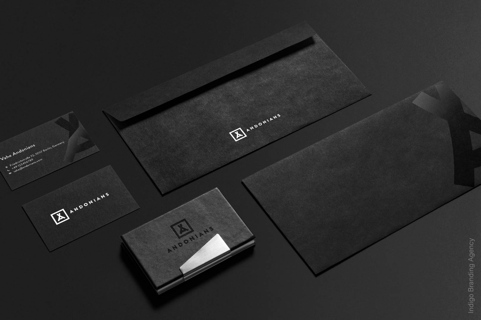Andonians branding and visit card design by Indigo branding