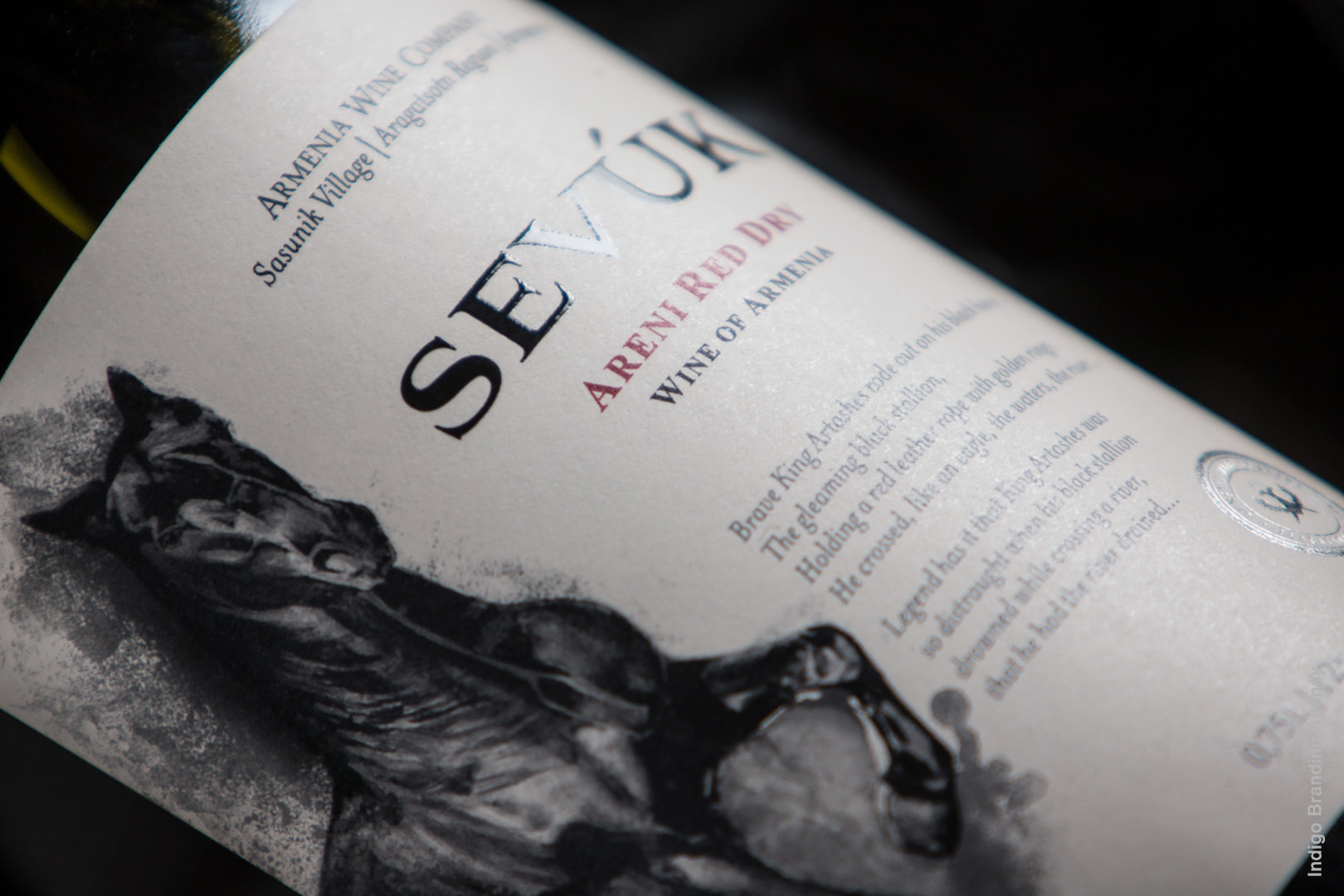 Sevuk Wines branding and labeling by Indigo branding
