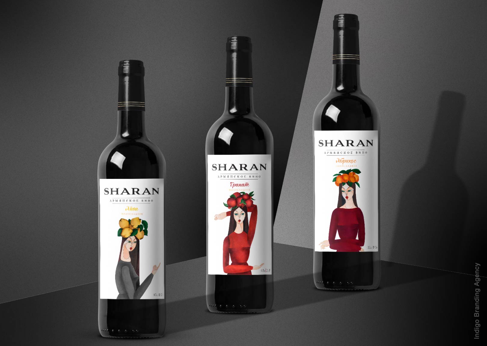 Sharan Fruit Wines branding and labeling by Indigo branding