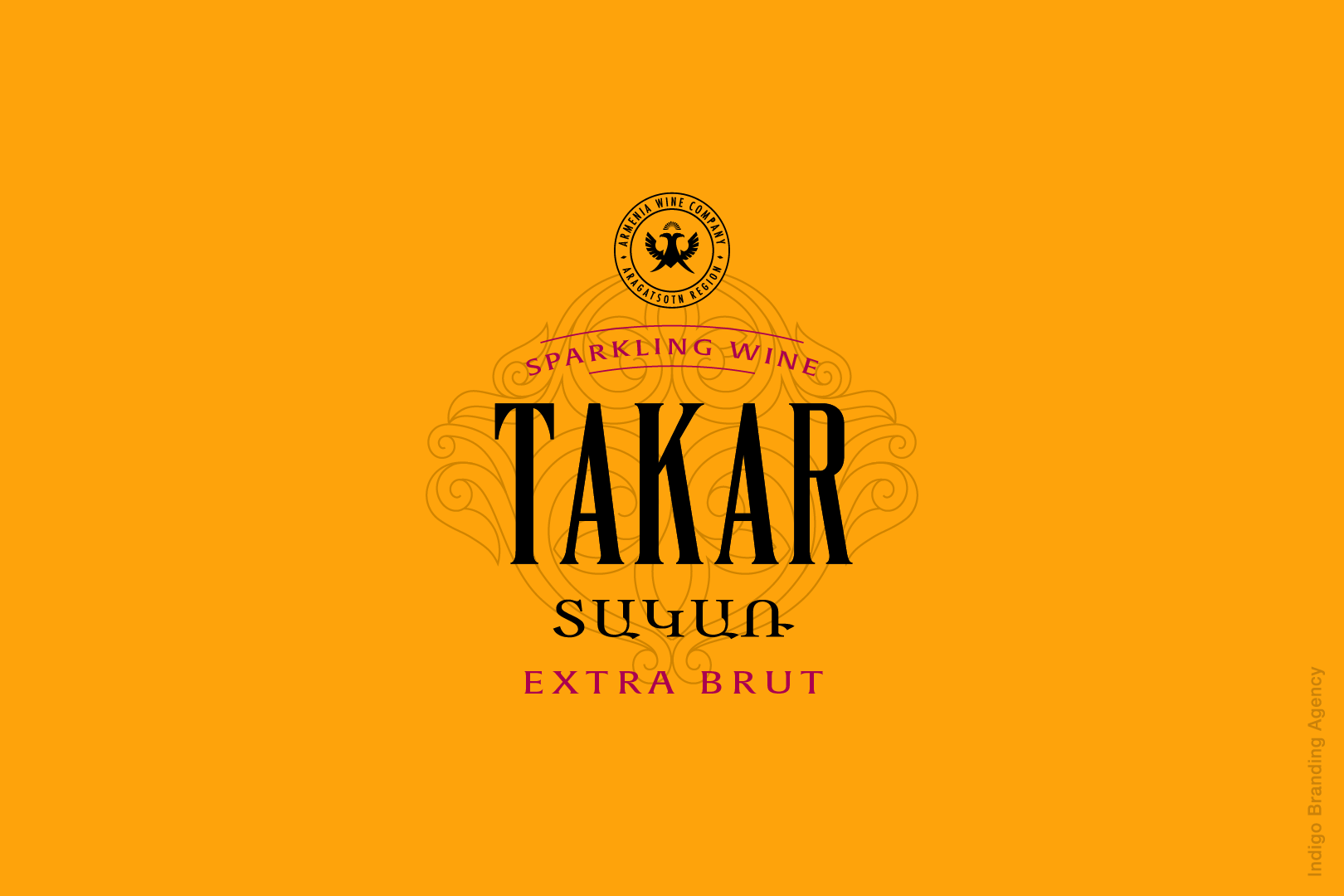 Takar Sparkling Wine branding and labeling by Indigo branding