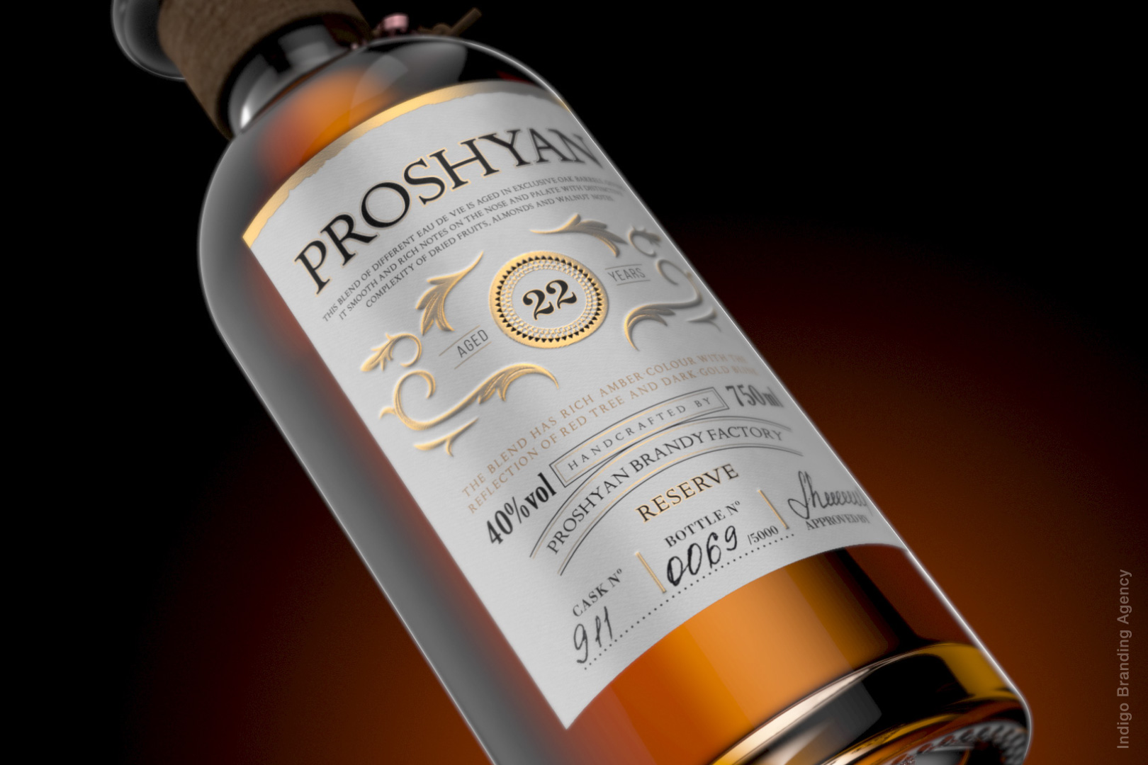 Proshyan 22 labeling and packaging design by Indigo branding
