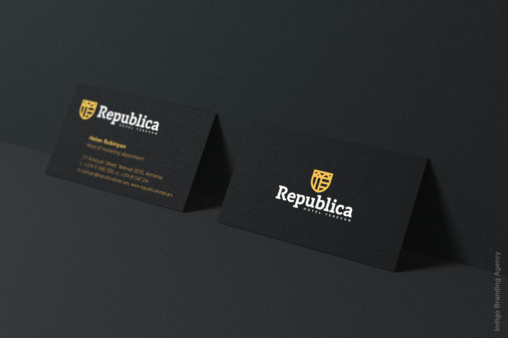 Republica hotel branding and logo design by Indigo branding