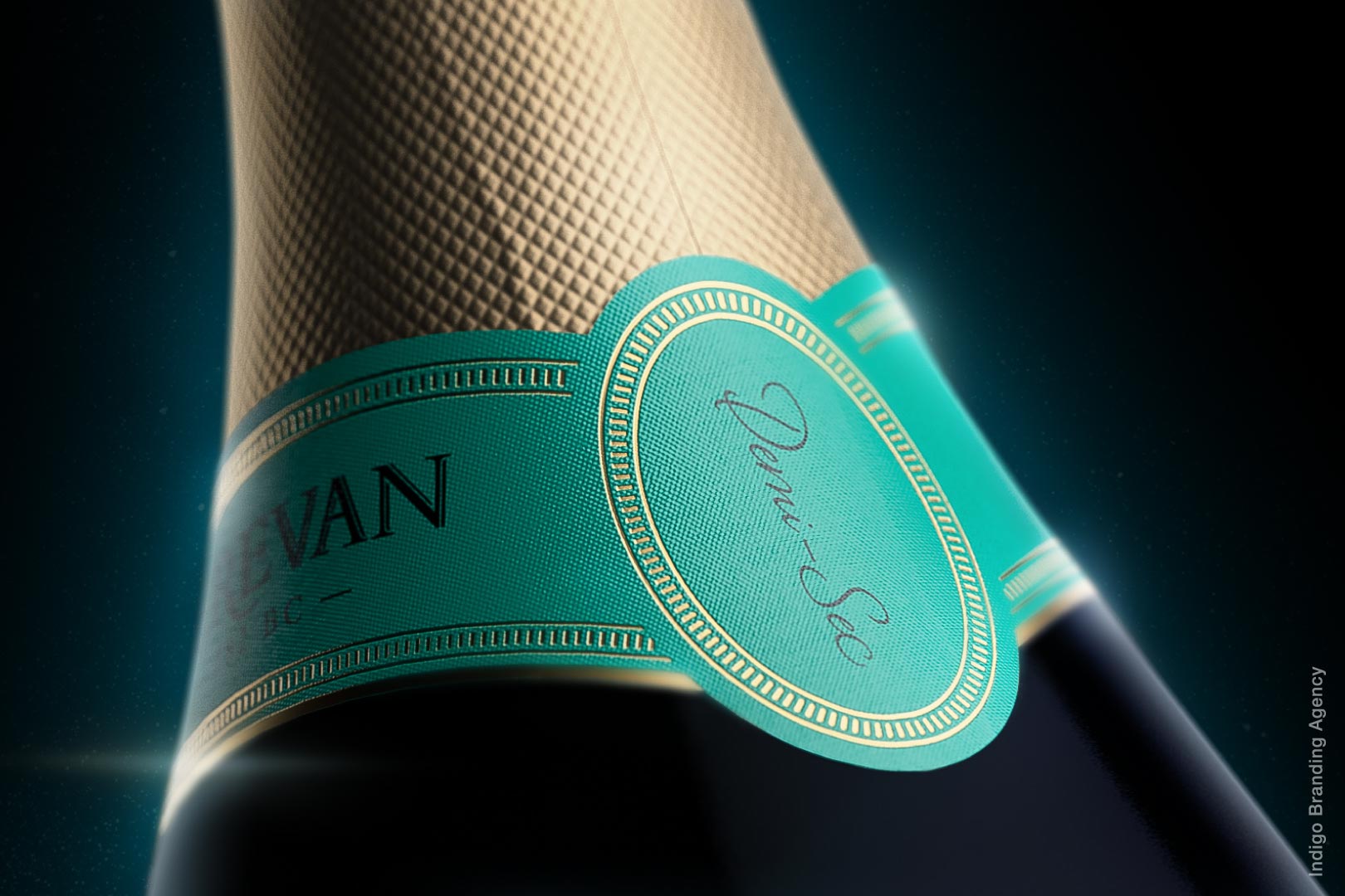 Yerevan Sparkling Wine branding and labeling design by Indigo branding