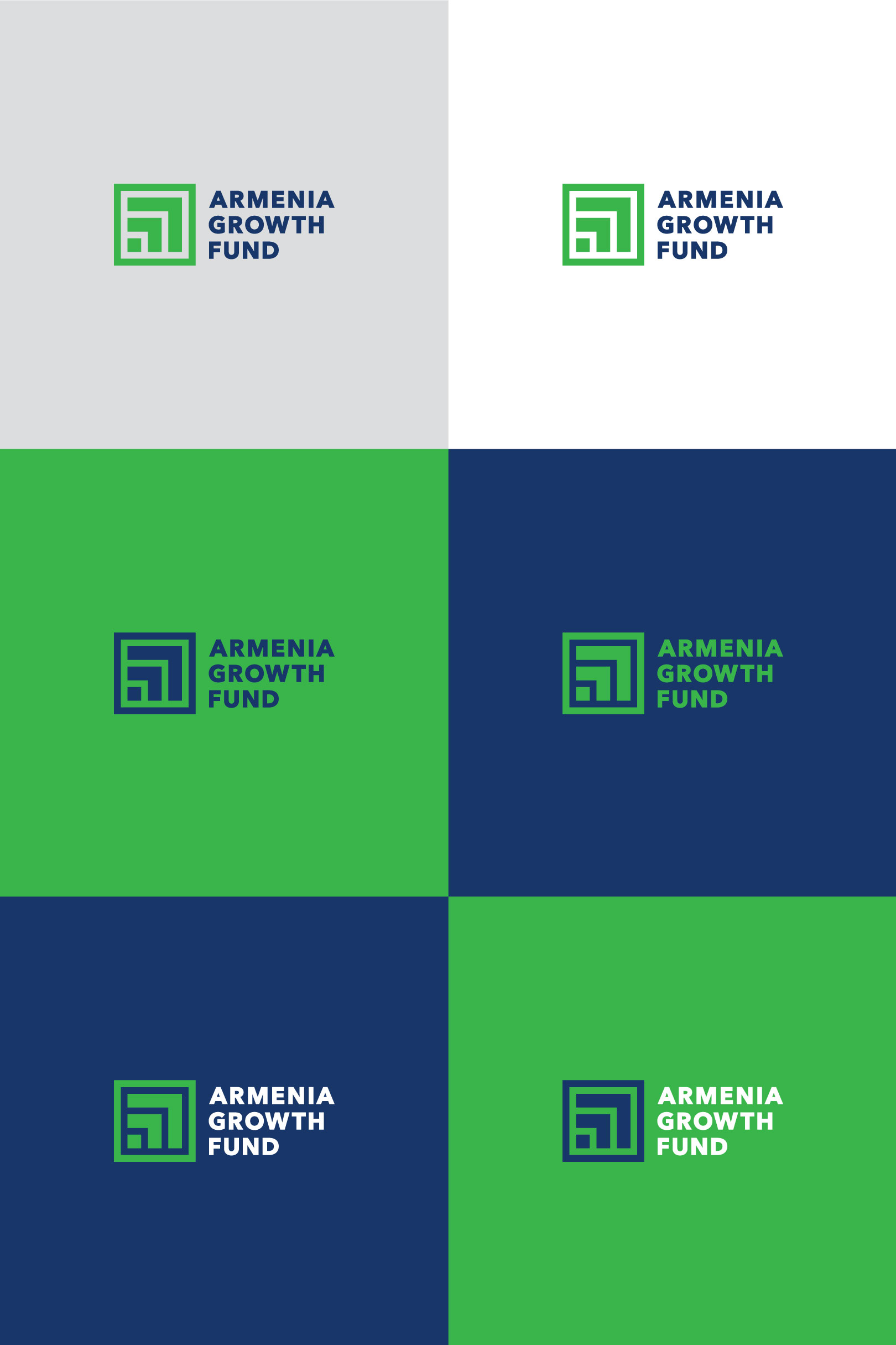 Armenia Growth Fund (AGF) branding and logo design by Indigo branding