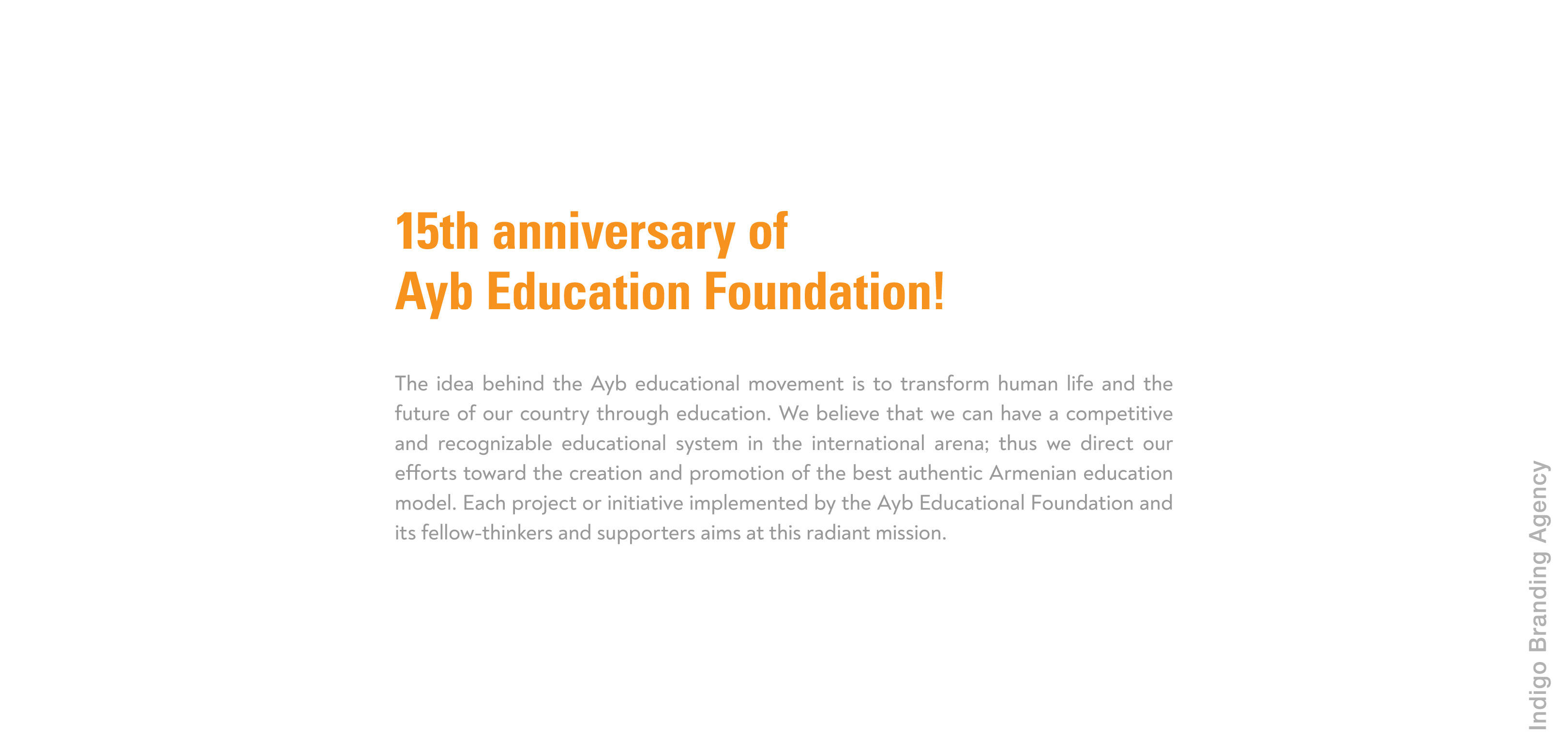 Ayb Foundation 15 and Ayb School 10 branding and logo design by Indigo Branding