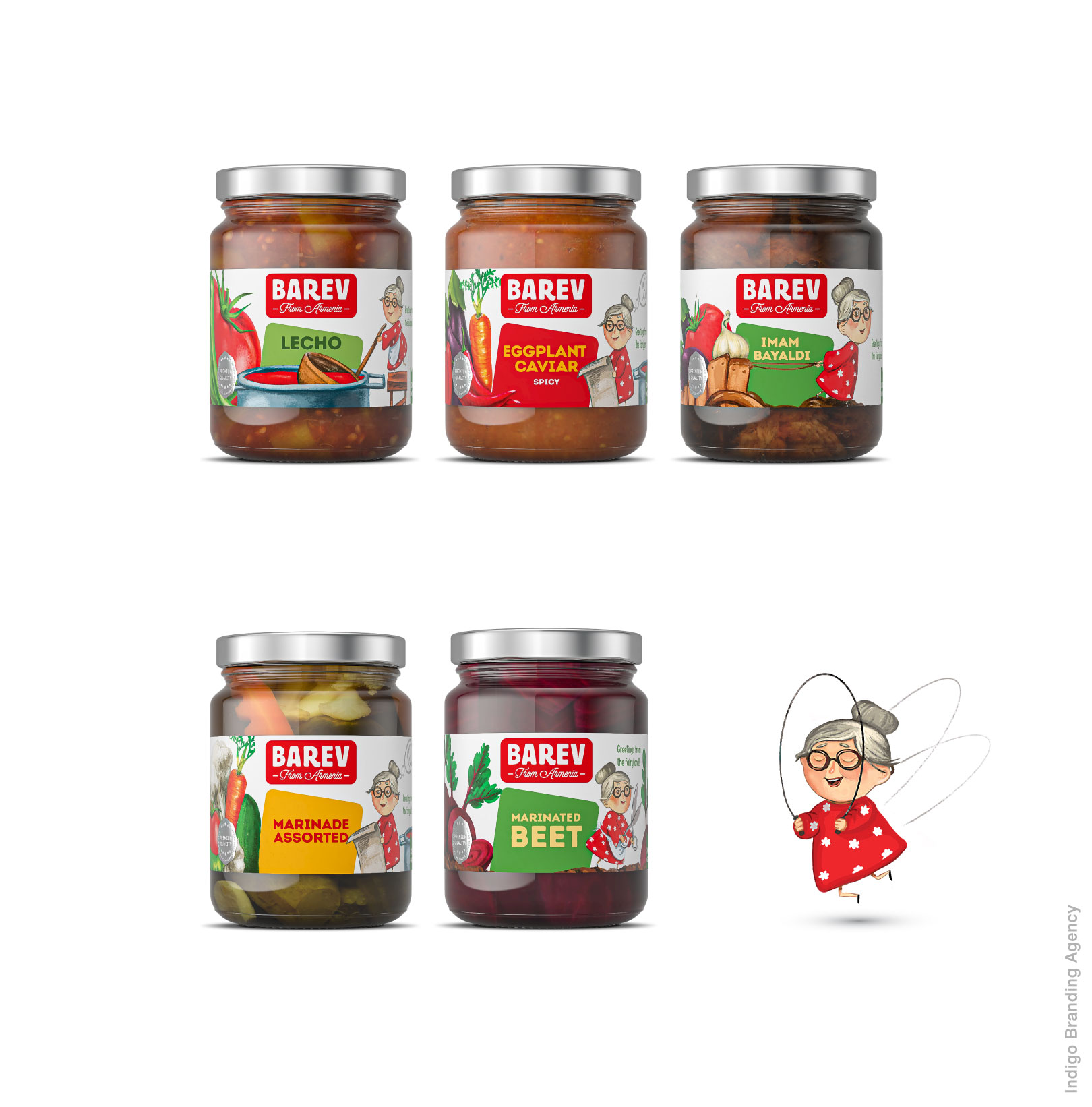 Barev Armenia jams preserves juices branding and packaging design for Hayasy Group by Indigo Branding
