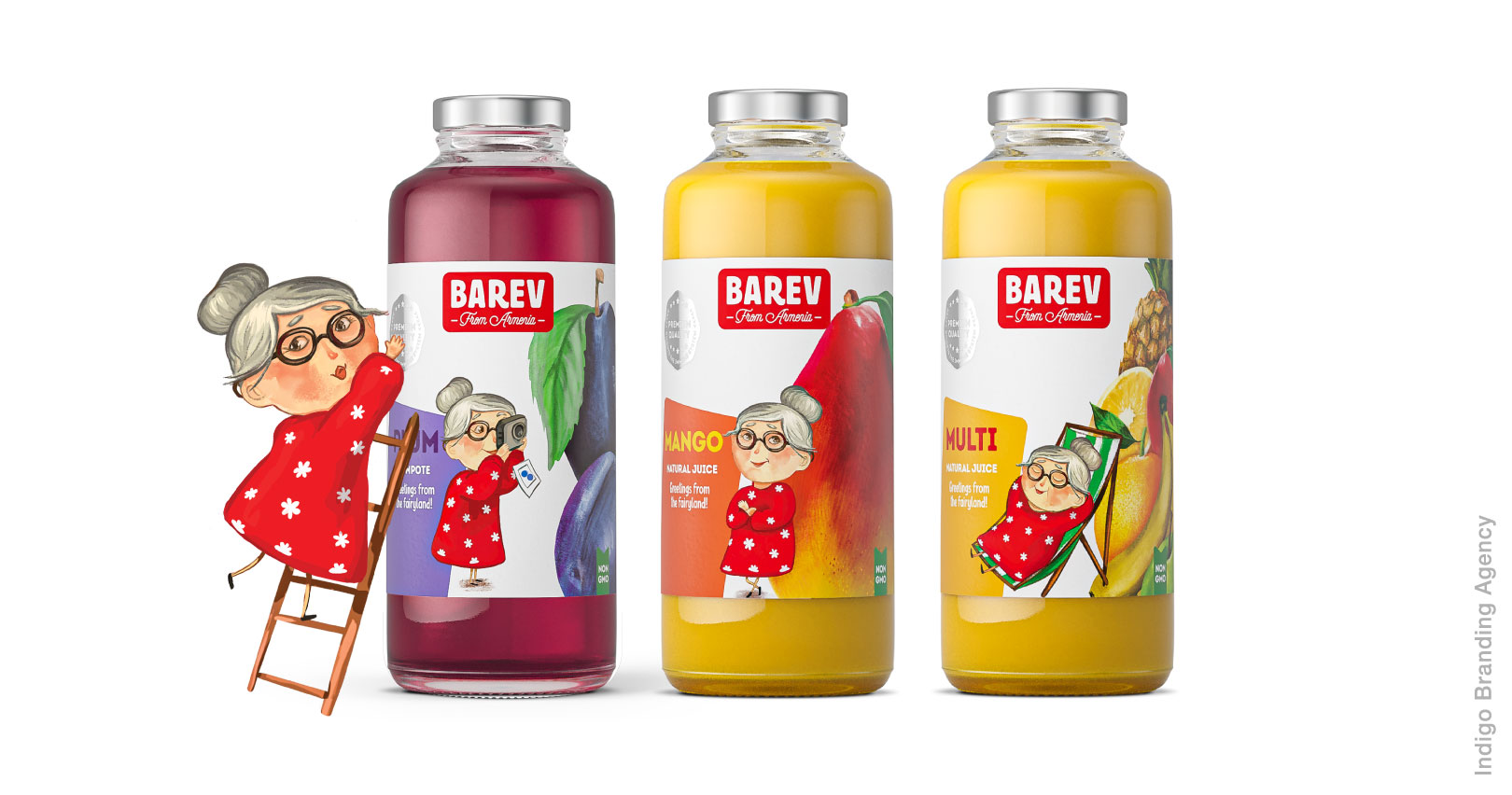 Barev Armenia jams preserves juices branding and packaging design for Hayasy Group by Indigo Branding
