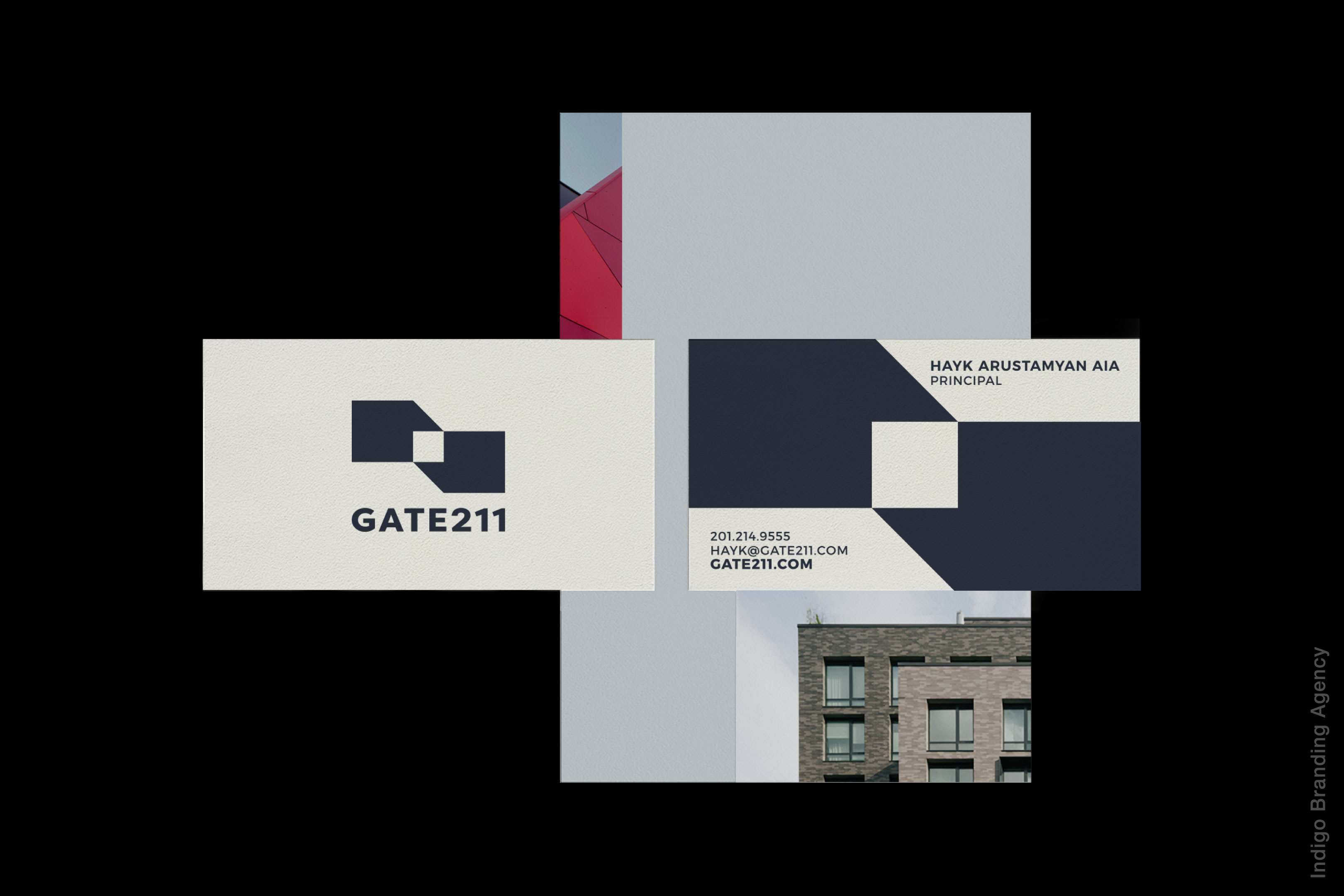 Gate 211 new york architectural studio branding and logo design by indigo branding agency