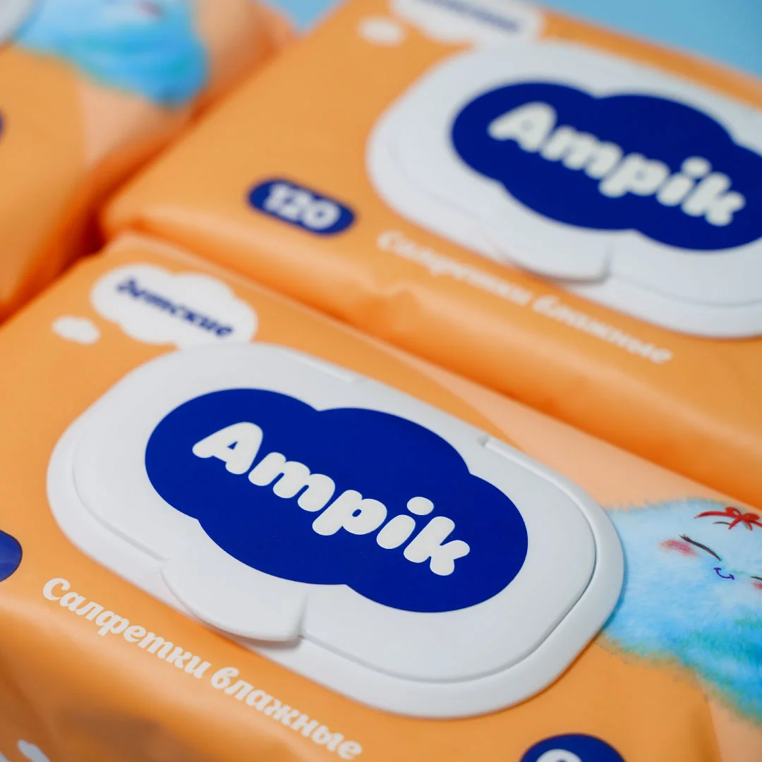 Ampik Napkin Naming and Packaging Design