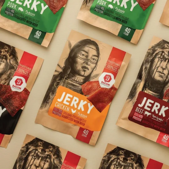 Bacon Jerky Packaging Design